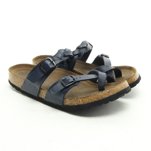 Aerothotic Viking Irenic Strappy Slide Vegan Leather Sandals Women EU 37 Blue - Picture 4 of 15